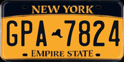 NY license plate GPA7824