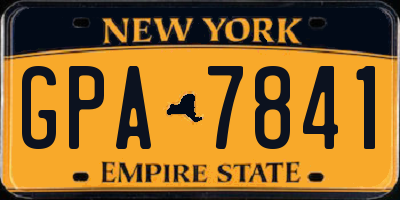 NY license plate GPA7841