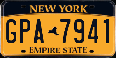 NY license plate GPA7941