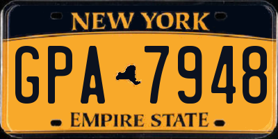 NY license plate GPA7948