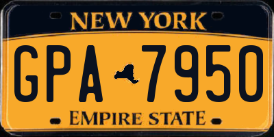 NY license plate GPA7950