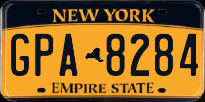 NY license plate GPA8284