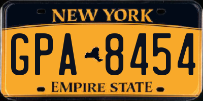 NY license plate GPA8454