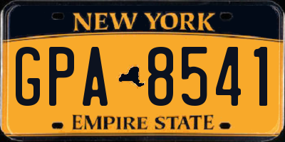 NY license plate GPA8541