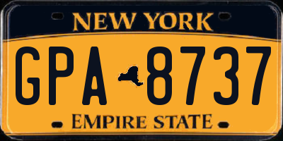 NY license plate GPA8737
