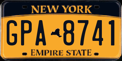 NY license plate GPA8741