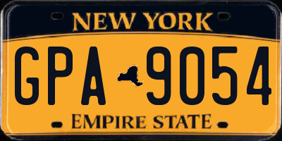 NY license plate GPA9054