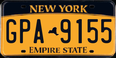NY license plate GPA9155