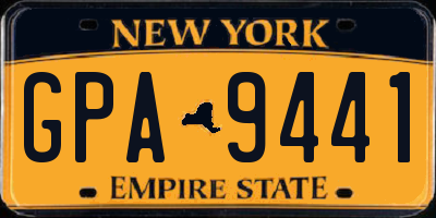 NY license plate GPA9441