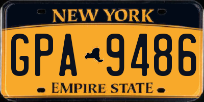 NY license plate GPA9486