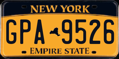 NY license plate GPA9526