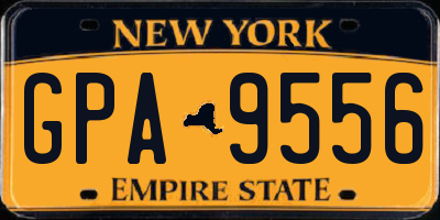 NY license plate GPA9556