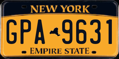 NY license plate GPA9631