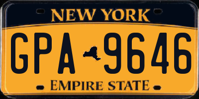 NY license plate GPA9646