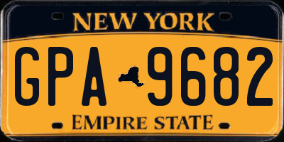 NY license plate GPA9682