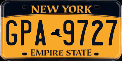 NY license plate GPA9727