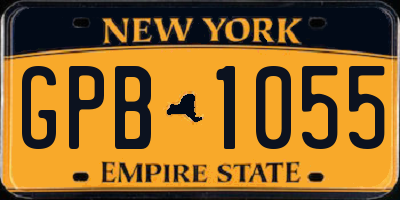 NY license plate GPB1055