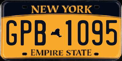 NY license plate GPB1095