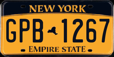 NY license plate GPB1267