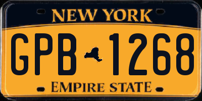 NY license plate GPB1268