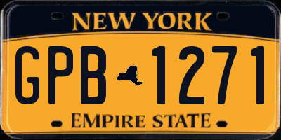 NY license plate GPB1271