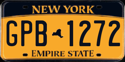 NY license plate GPB1272