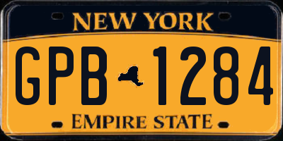 NY license plate GPB1284