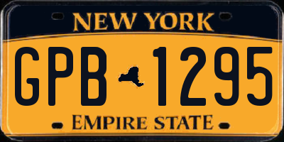 NY license plate GPB1295