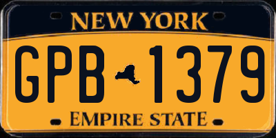 NY license plate GPB1379