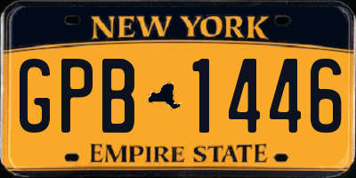 NY license plate GPB1446