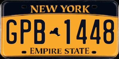 NY license plate GPB1448