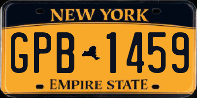 NY license plate GPB1459
