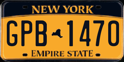 NY license plate GPB1470