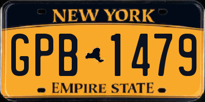 NY license plate GPB1479