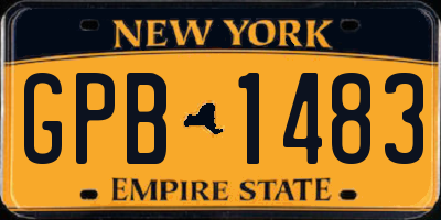 NY license plate GPB1483