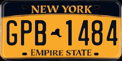 NY license plate GPB1484