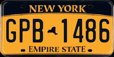 NY license plate GPB1486