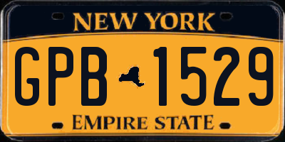 NY license plate GPB1529