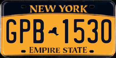 NY license plate GPB1530