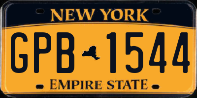 NY license plate GPB1544