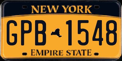 NY license plate GPB1548