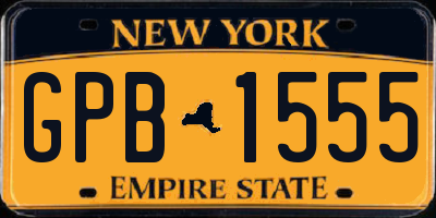 NY license plate GPB1555