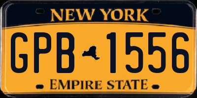 NY license plate GPB1556