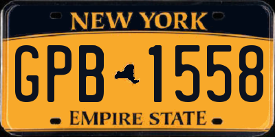 NY license plate GPB1558