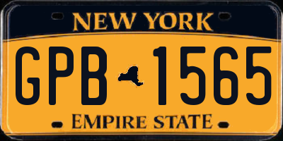 NY license plate GPB1565