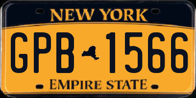 NY license plate GPB1566