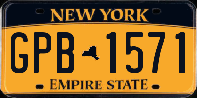 NY license plate GPB1571