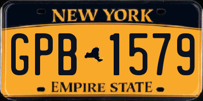 NY license plate GPB1579