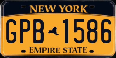 NY license plate GPB1586