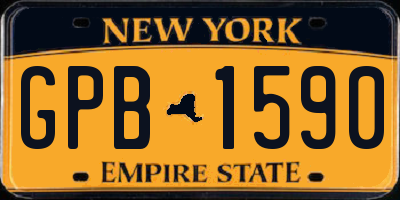NY license plate GPB1590
